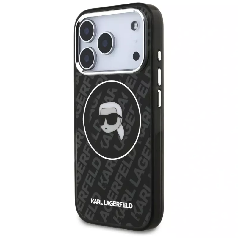 Karl Lagerfeld IML Karl Head Logo MagSafe-Hülle für iPhone 17 Pro Max Schwarz
