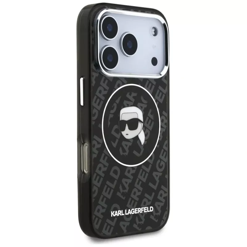 Karl Lagerfeld IML Karl Head Logo MagSafe-Hülle für iPhone 17 Pro Max Schwarz