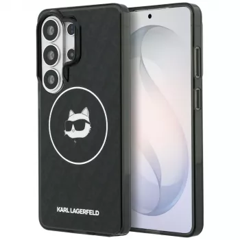 Karl Lagerfeld IML Repeated Choupette MagSafe Hülle für Samsung Galaxy S26 Ultra, Schwarz