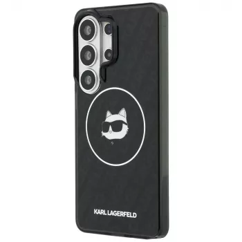 Karl Lagerfeld IML Repeated Choupette MagSafe Hülle für Samsung Galaxy S26 Ultra, Schwarz