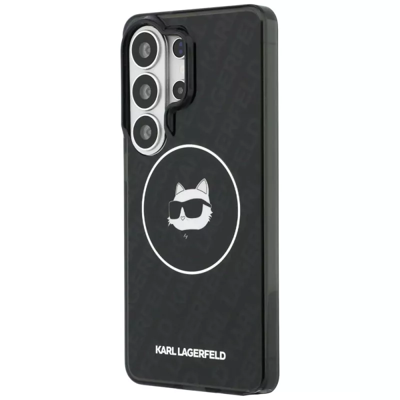 Karl Lagerfeld IML Repeated Choupette MagSafe Hülle für Samsung Galaxy S26 Ultra, Schwarz