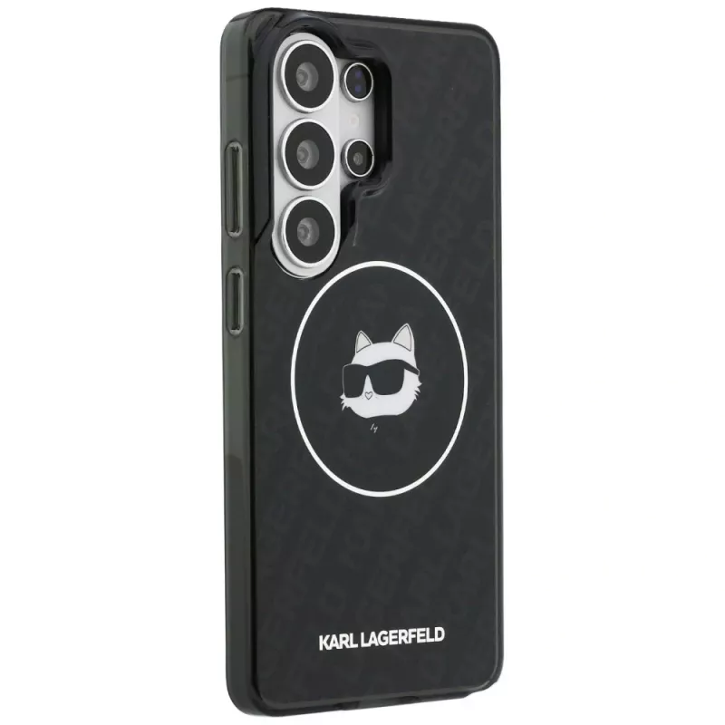 Karl Lagerfeld IML Repeated Choupette MagSafe Hülle für Samsung Galaxy S26 Ultra, Schwarz