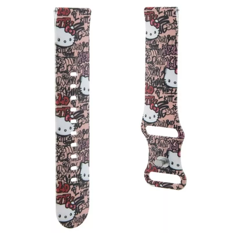 Hello Kitty Universelles Silikon-Armband Graffiti Pink 22mm