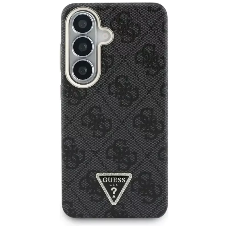 Guess 4G Triangle Logo MagSafe Hülle für Samsung Galaxy S26 - Schwarz