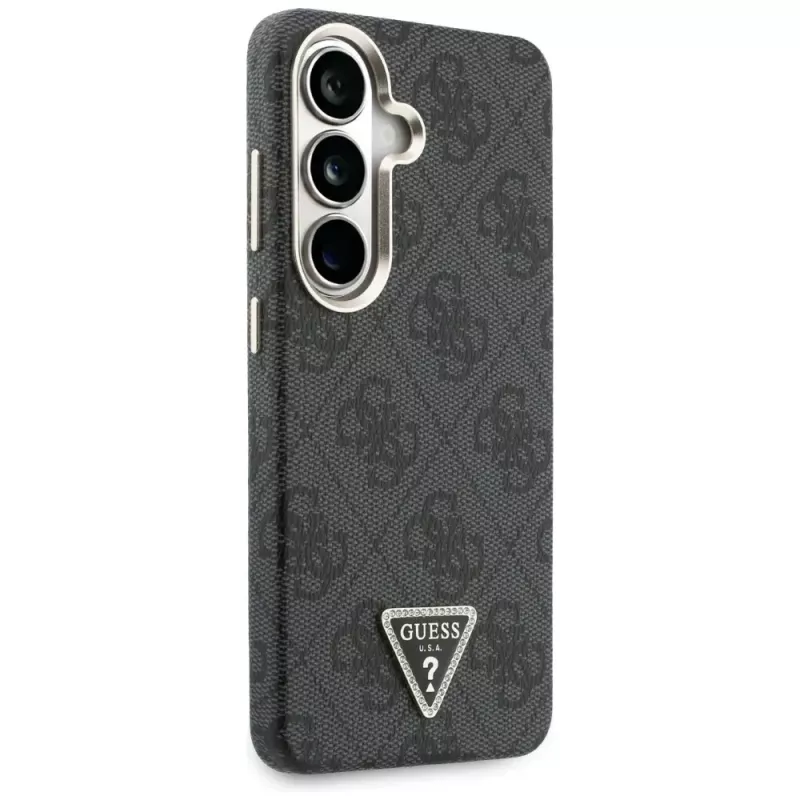 Guess 4G Triangle Logo MagSafe Hülle für Samsung Galaxy S26 - Schwarz