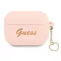 GUESS AirPods Pro Hülle Pink Silikon Charm Heart Collection