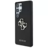 GUESS Grained Big 4G Logo Small Classic Logo Hülle für Samsung Galaxy S25 Ultra - Schwarz