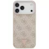 GUESS Leder 4G Triangle Strass MagSafe Hülle für iPhone 18 Pro Max / 17 Pro Max - Pink