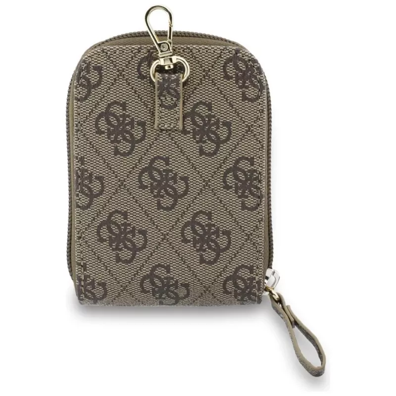 Guess 4G Metal Logo Universal Crossbody Phone Strap Small Purse - Braun