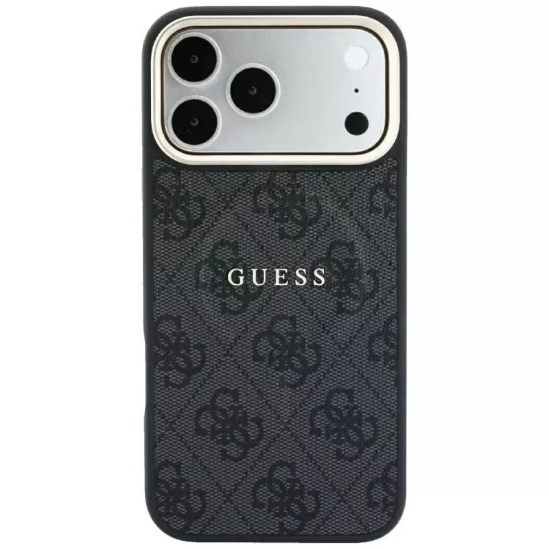 GUESS Embossed 4G Classic MagSafe Hülle für iPhone 17 Pro Max / 18 Pro Max - Schwarz