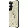 GUESS Fixed Glitter Big 4G Metal Logo Hülle für Samsung Galaxy S26 Ultra - Gold