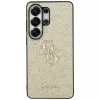GUESS Fixed Glitter Big 4G Metal Logo Hülle für Samsung Galaxy S26 Ultra - Gold