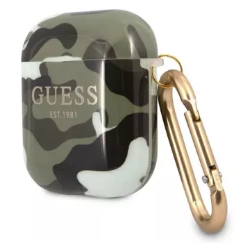 GUESS Camo Collection AirPods 1/2 Hülle Grün/Khaki