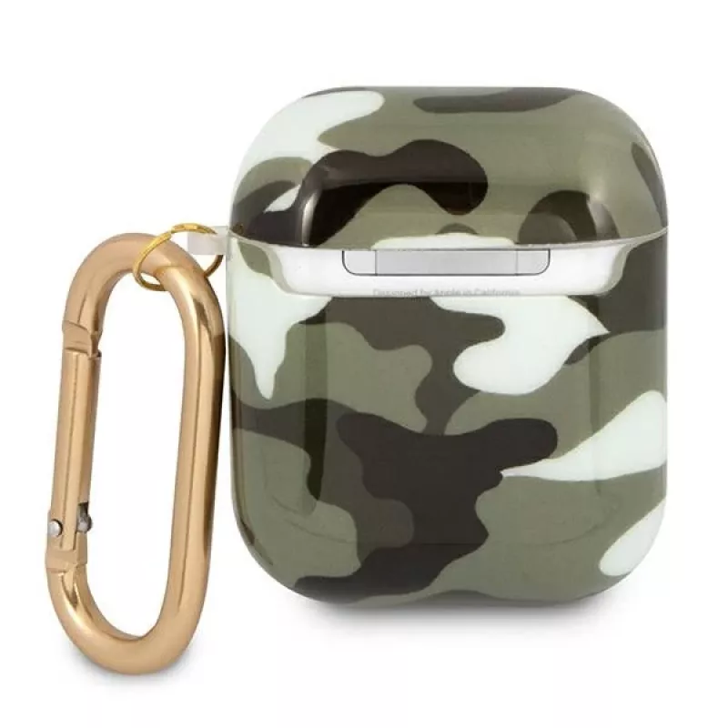 GUESS Camo Collection AirPods 1/2 Hülle Grün/Khaki