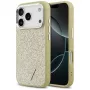 GUESS Glitter Triangle Logo MagSafe Hülle für iPhone 17 Pro - Gold