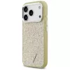 GUESS Glitter Triangle Logo MagSafe Hülle für iPhone 17 Pro - Gold