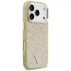 GUESS Glitter Triangle Logo MagSafe Hülle für iPhone 17 Pro - Gold