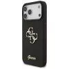 GUESS Fixed Glitter Big 4G Hülle für iPhone 18 Pro Max / 17 Pro Max - Schwarz