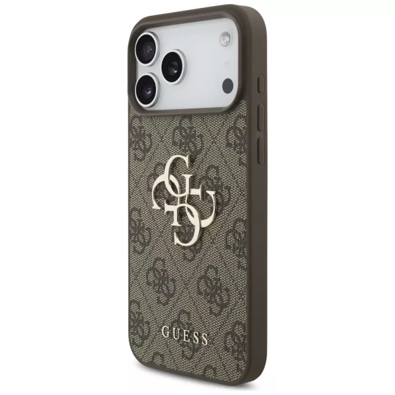 GUESS 4G Big Logo Hülle für iPhone 17 Pro Max / 18 Pro Max - Braun