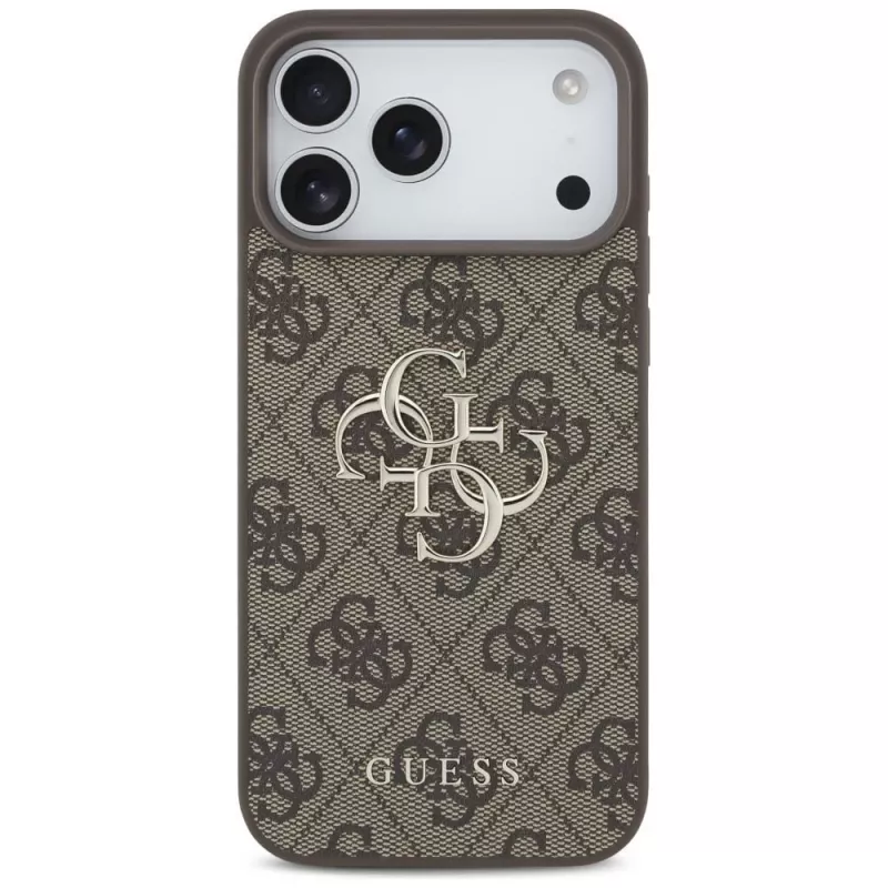 GUESS 4G Big Logo Hülle für iPhone 17 Pro Max / 18 Pro Max - Braun