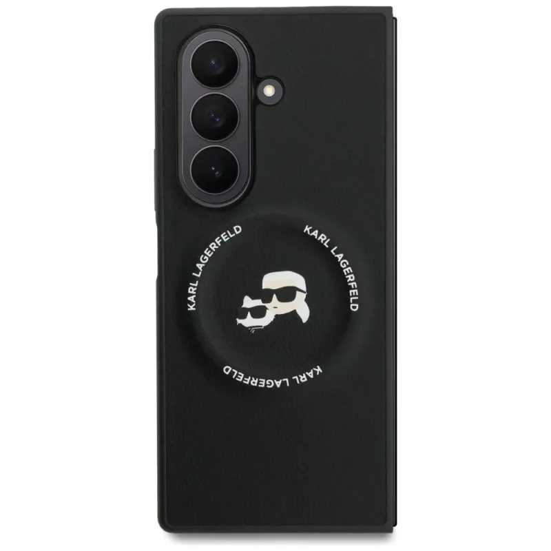 Karl Lagerfeld Karl & Choupette Logo MagSafe-Hülle für Samsung Galaxy Z Fold7 - Schwarz