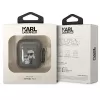 Karl Lagerfeld KLA2HNKCTGK AirPods 1/2 Hülle Schwarz Glitzer Karl & Choupette