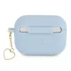Guess GUAPLSCHSB AirPods Pro Hülle Blau Silikon Charm Heart Collection