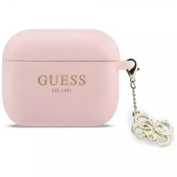 GUESS Silikon 4G Charm Case für AirPods Pro 3, Pink
