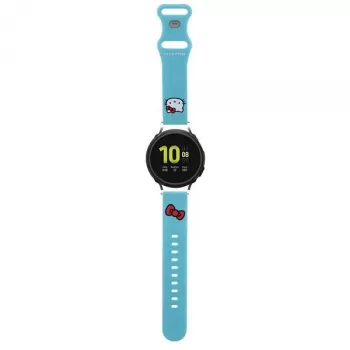 Hello Kitty universelles Silikonarmband HKUWMSCHBLB, Kitty Head, Blau, 20mm