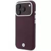 BMW Signature Collection Schräge Prägelettern MagSafe-Hülle für iPhone 15 Pro - Burgunderrot
