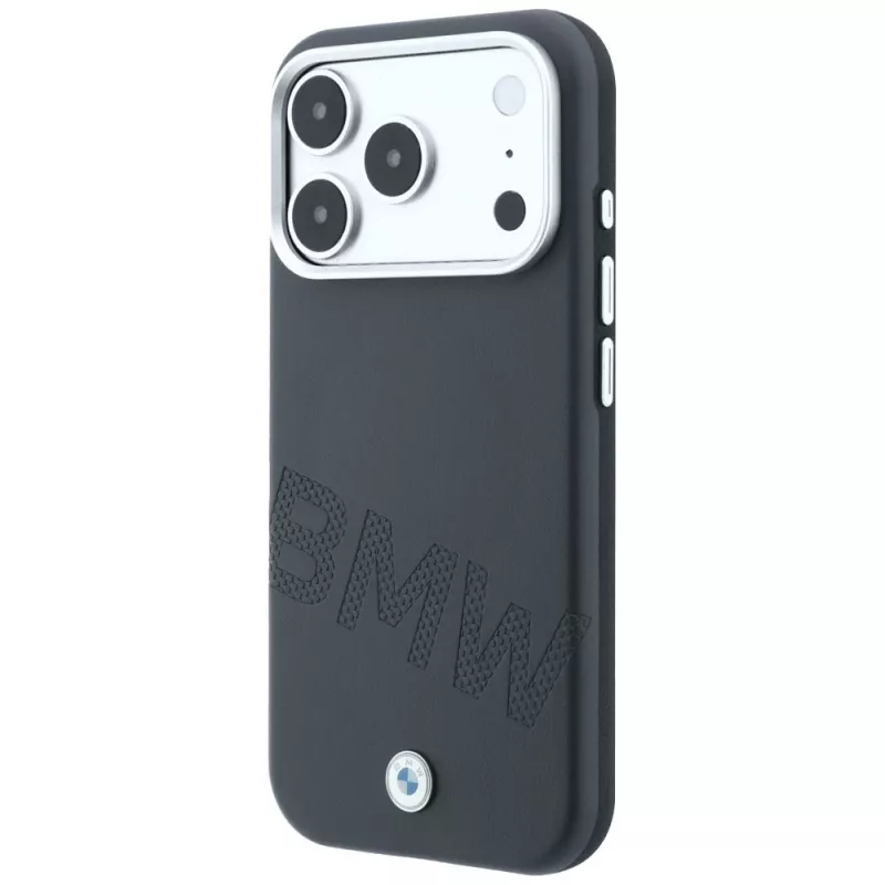 BMW Sign Inclined Deboss Letters MagSafe-Hülle für iPhone 18 Pro Max / 17 Pro Max - Grau