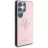 GUESS Grained Big 4G Logo Small Classic Logo Hülle für Samsung Galaxy S25 Ultra - Pink