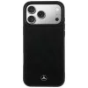 Mercedes Leder Crossed Lines MagSafe Hülle für iPhone 18 Pro Max / 17 Pro Max - Schwarz