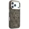 GUESS 4G & Big Resin Logo Case für iPhone 17 Pro / 18 Pro - Braun