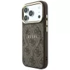 GUESS Embossed 4G Classic MagSafe Hülle für iPhone 17 Pro / 18 Pro - Braun
