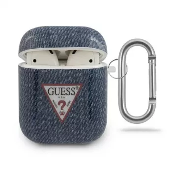 GUESS GUACA2TPUJULDB AirPods 1/2 Hülle Dunkelblau Jeans Collection