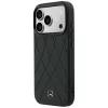 Mercedes-Benz Leder Crossed Lines MagSafe Hülle für iPhone 18 Pro / 17 Pro - Schwarz