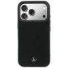 Mercedes-Benz Leder Crossed Lines MagSafe Hülle für iPhone 18 Pro / 17 Pro - Schwarz