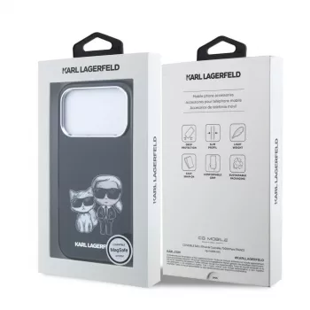 Karl Lagerfeld Karl & Choupette Bodies Sketch Print MagSafe Hülle für iPhone 18 Pro Max / 17 Pro Max - Schwarz
