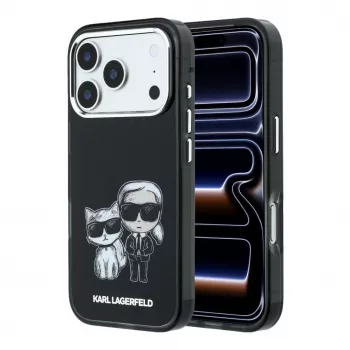 Karl Lagerfeld Karl & Choupette Bodies Sketch Print MagSafe Hülle für iPhone 18 Pro Max / 17 Pro Max - Schwarz
