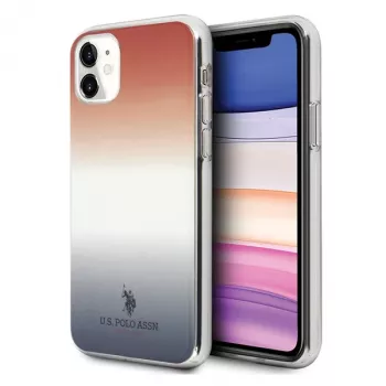 U.S. POLO ASSN. iPhone 11 Hülle Rot & Blau Gradient-Muster Kollektion