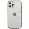 AMG AMHCP12LAESLBK iPhone 12 Pro Max Transparente Hartschale mit metallisch lackiertem schwarzem Rahmen