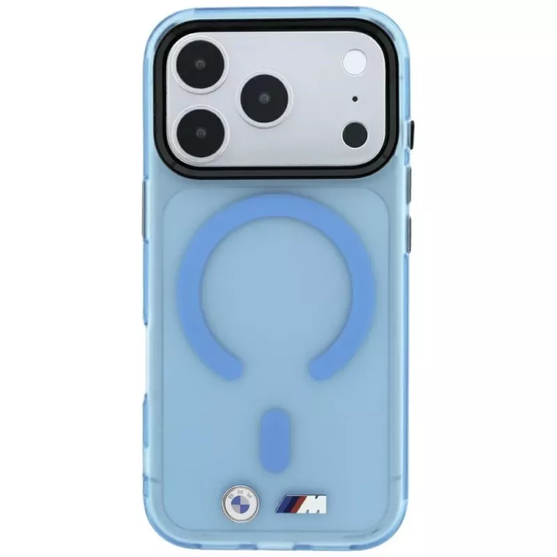 BMW M IML Frosted Case mit Metall-Logo & MagSafe für iPhone 18 Pro Max / 17 Pro Max - Blau