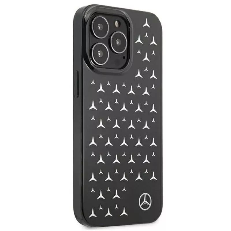 Mercedes-Benz MEHCP13LESPBK Hardcase für iPhone 13 Pro/13 6,1 inch - Silbernes Sternenmuster Schwarz