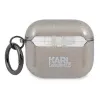 Karl Lagerfeld KLA3UKHGK AirPods 3 Hülle Schwarz Glitzer Karl's Kopf