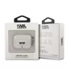 Karl Lagerfeld KLA3UKHGS AirPods 3 Hülle Silber Glitzer Karl's Head