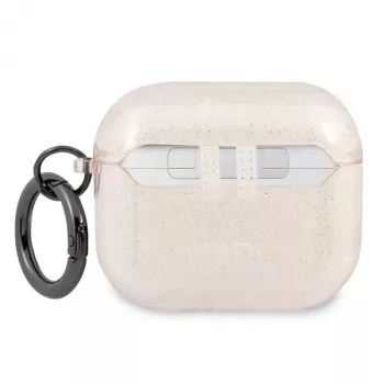 Karl Lagerfeld KLA3UKHGD AirPods 3 Hülle Glitter Gold Karl's Head