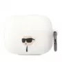 Karl Lagerfeld KLAPRUNIKH AirPods Pro Hülle Weiß Silikon Karl Head 3D