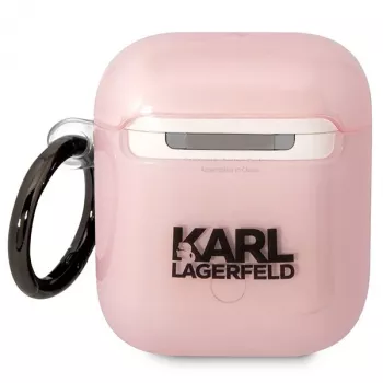 Karl Lagerfeld Ikonik Choupette AirPods 1/2 Hülle Pink