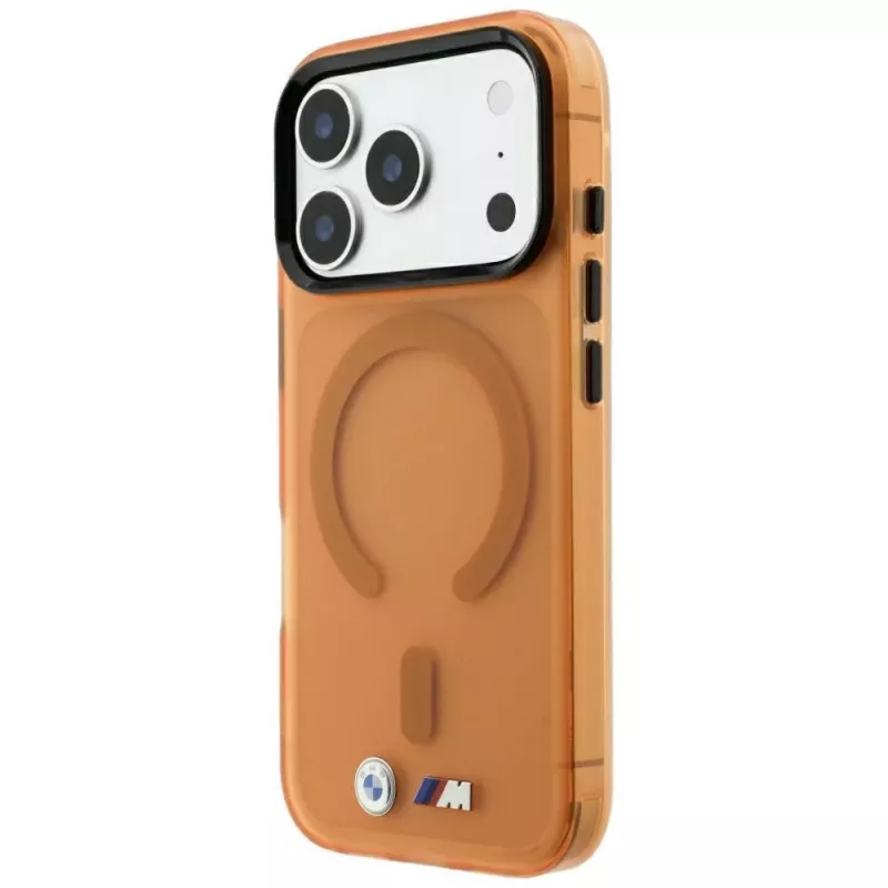 BMW M IML Frosted Metal Logo & Trims MagSafe Hülle für iPhone 18 Pro Max / 17 Pro Max - Orange